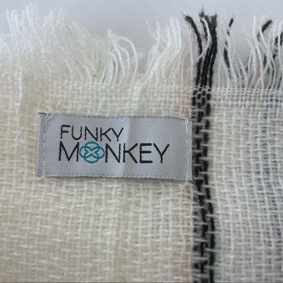 Funky Monkey Plaid Scarf - Picture 2 of 3